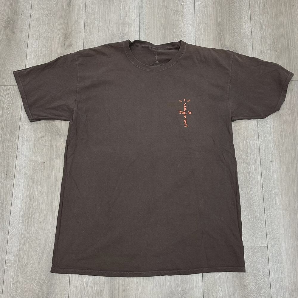 FW20 Travis Scott CJ Digital Girl T-shirt Tee Brown sz XL SF